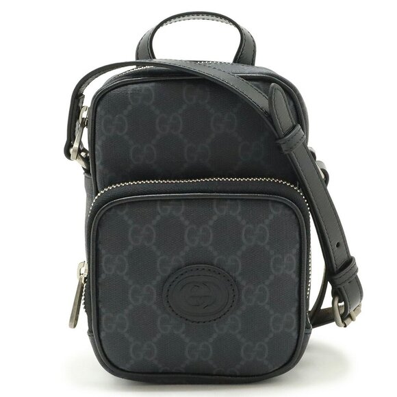 GUCCI Black Leather Shoulder Bag - Picture 1 of 10